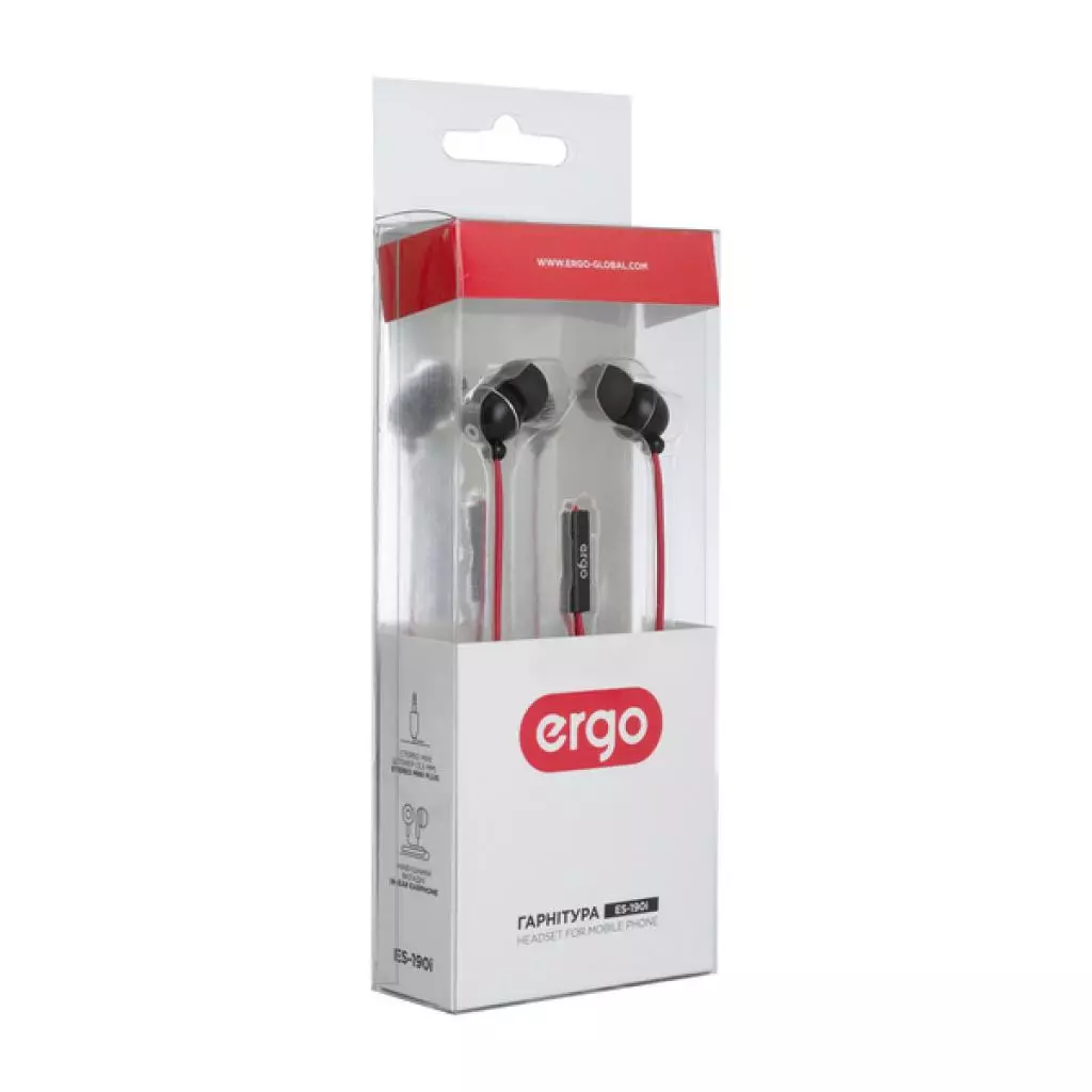 Наушники Ergo ES-190i Black - 1