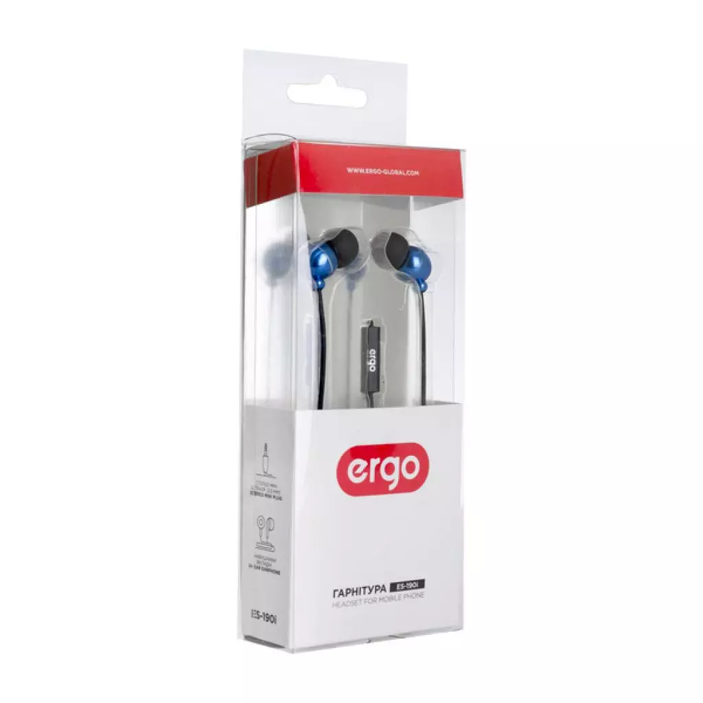 Наушники Ergo ES-190i Blue - 1