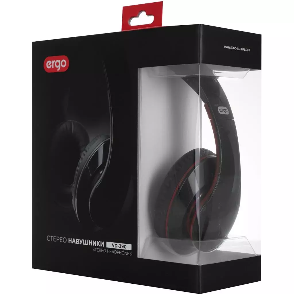 Наушники Ergo VD-390 Red - 3