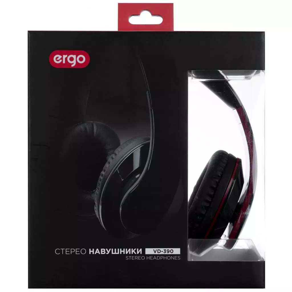 Наушники Ergo VD-390 Red - 4