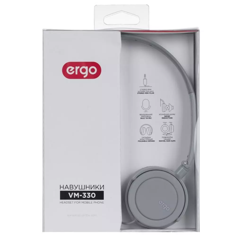 Наушники Ergo VM-330 Grey - 4