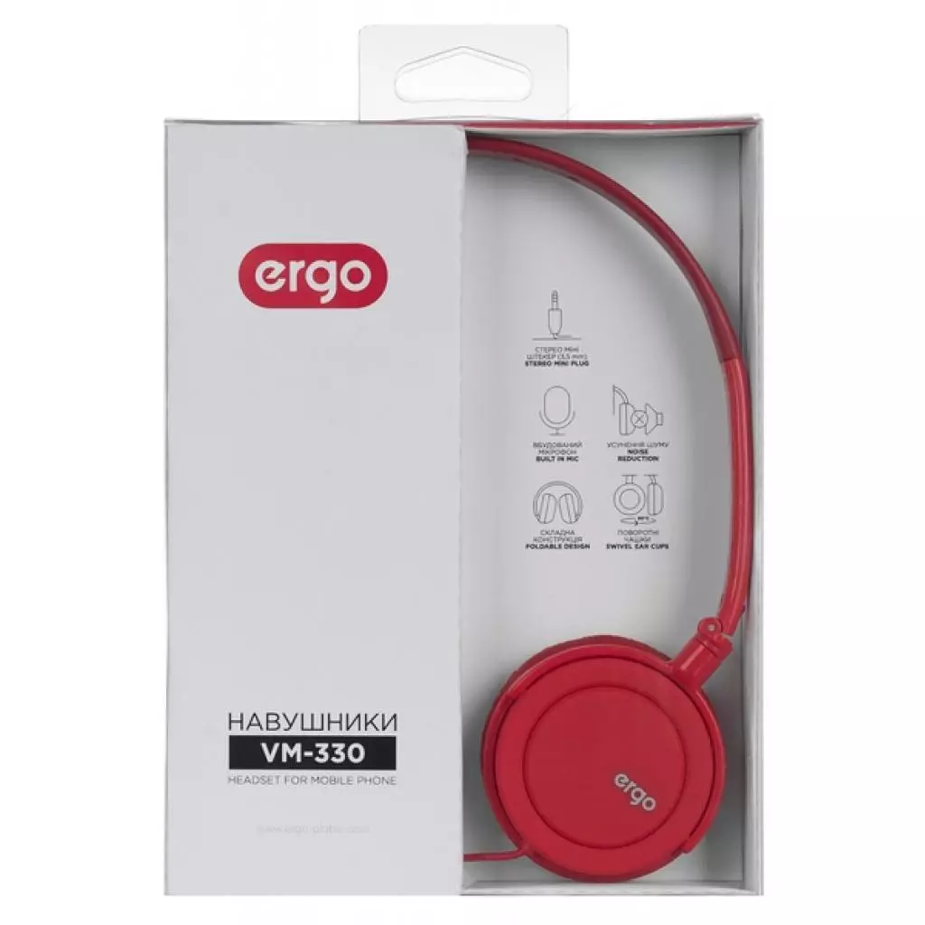Наушники Ergo VM-330 Red - 4