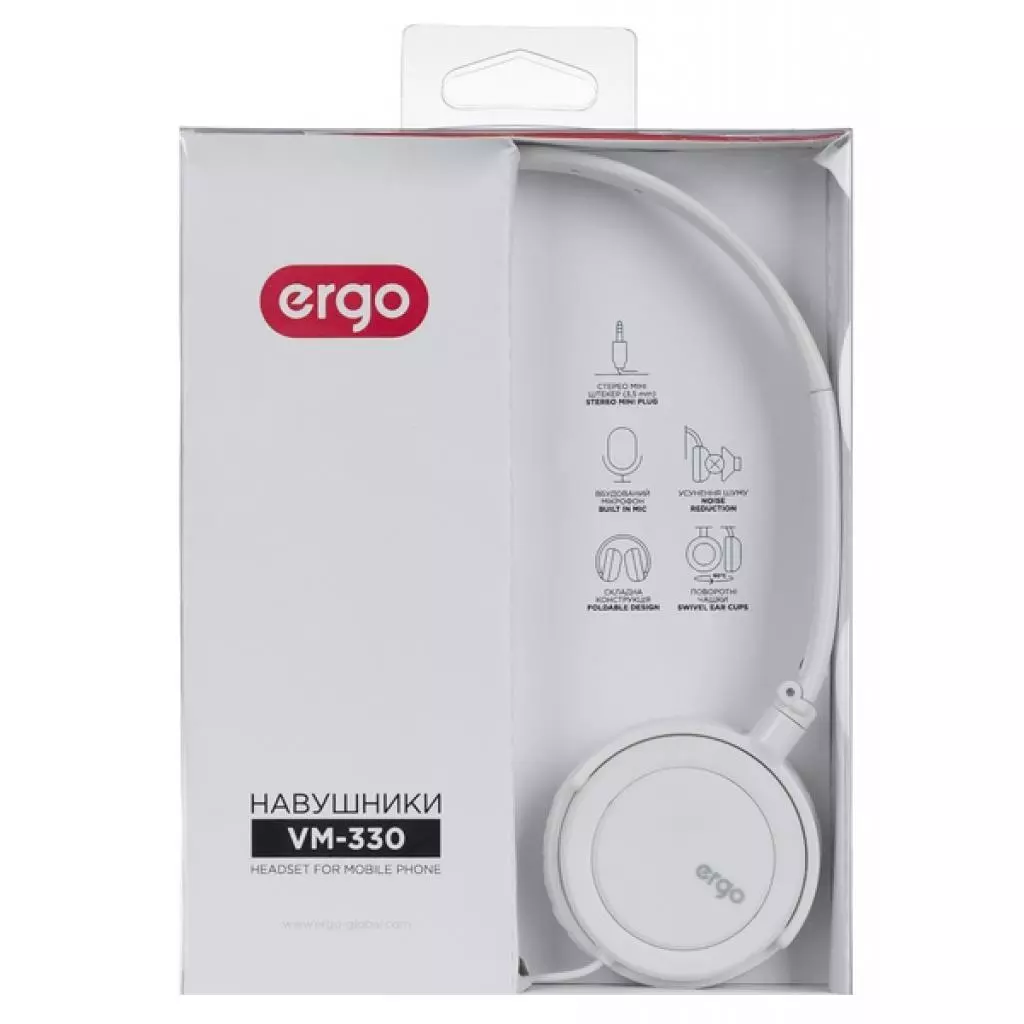 Наушники Ergo VM-330 White - 4