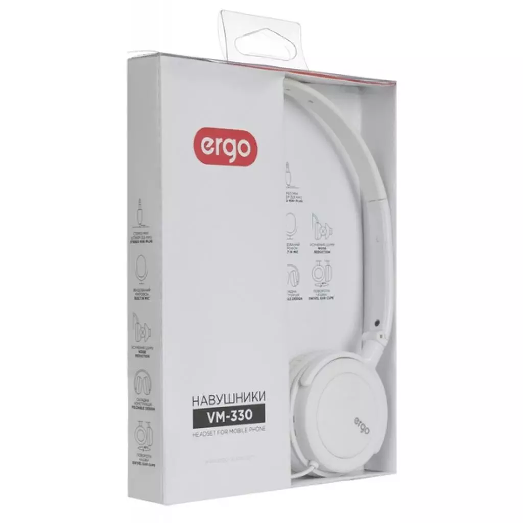Наушники Ergo VM-330 White - 5