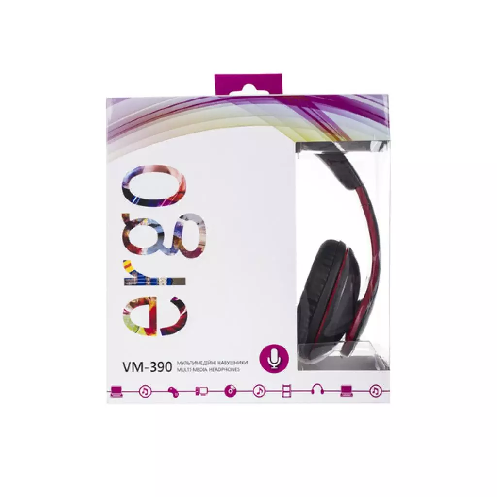 Наушники Ergo VM-390 Red - 1