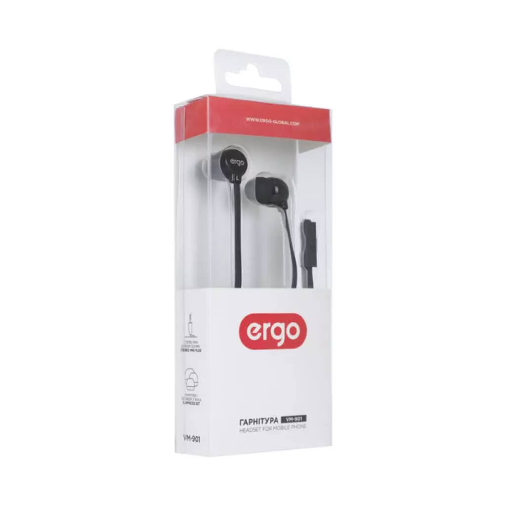 Наушники Ergo VM-901 Black - 2 Наушники Ergo VM-901 Black - 2