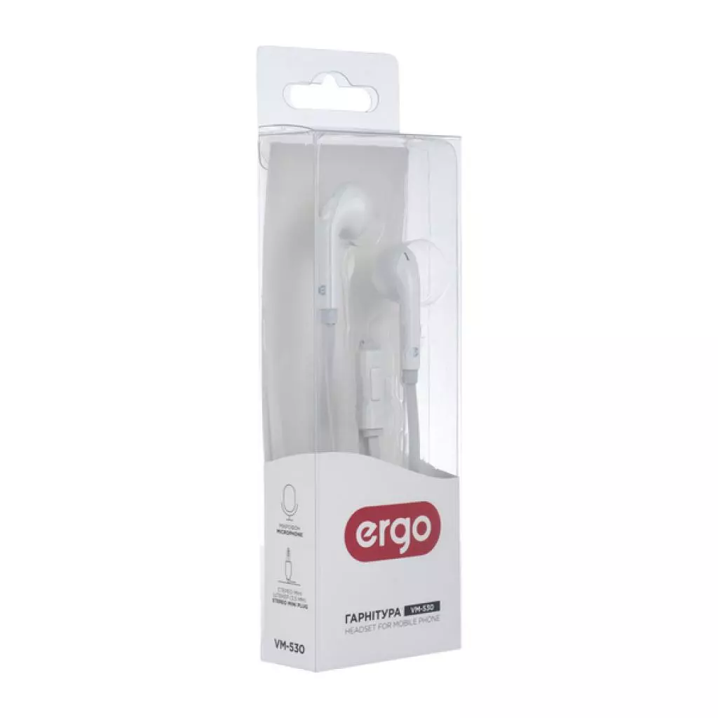 Наушники Ergo VM-530 White (EI530W) - 2 Наушники Ergo VM-530 White (EI530W) - 2