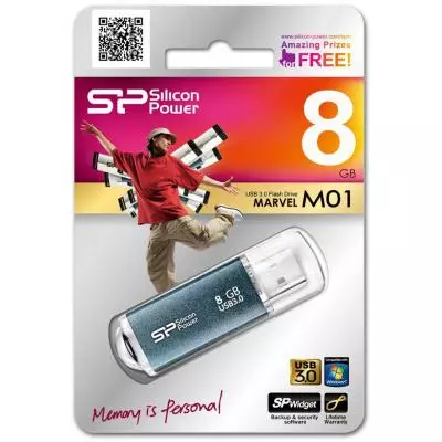USB флеш накопитель Silicon Power 8GB MARVEL M01 USB 3.0 (SP008GBUF3M01V1B) - 2