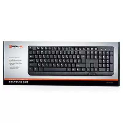Клавиатура REAL-EL 500 Standard, PS/2, black - 1 Клавиатура REAL-EL 500 Standard, PS/2, black - 1