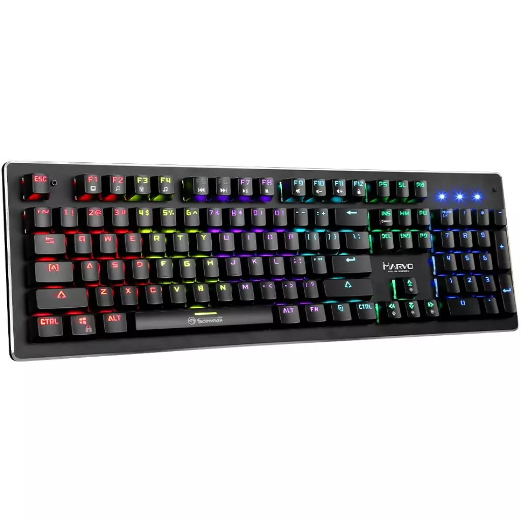 Клавиатура Marvo KG909 Multi-LED Mechanical Blue Switch (KG909) - 2 Клавиатура Marvo KG909 Multi-LED Mechanical Blue Switch (KG909) - 2