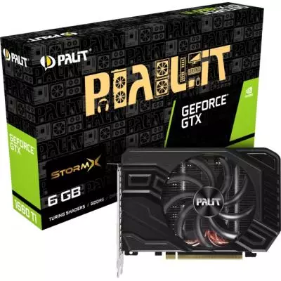 Видеокарта PALIT GTX1660Ti STORMX OC 6G GDDR6 (NE6166TS18J9-161F) - 6
