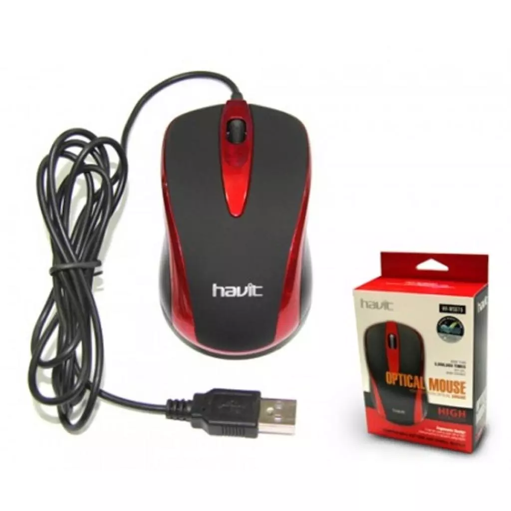Мышка Havit HV-MS675 USB Red (22833) - 2 Мышка Havit HV-MS675 USB Red (22833) - 2