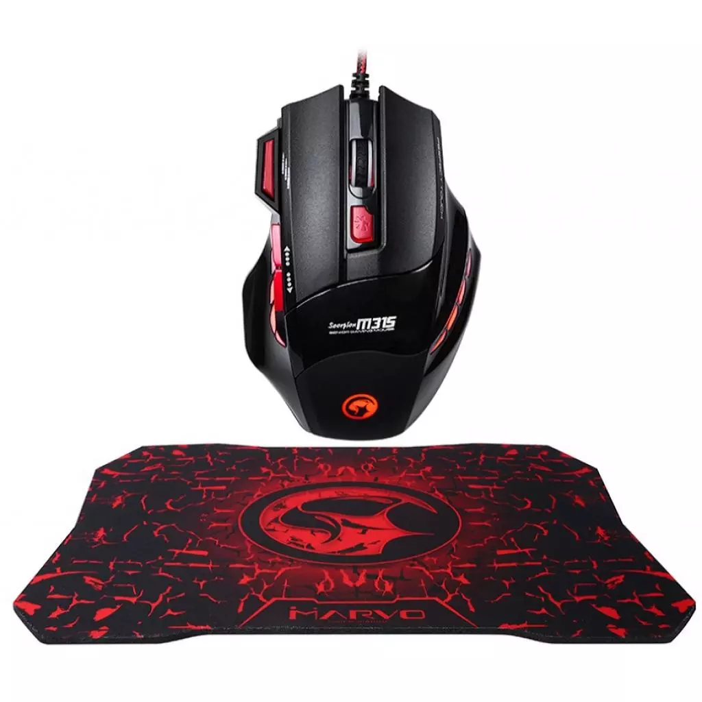 Мышка Marvo M315+G1 USB Black (M315+G1) - 1