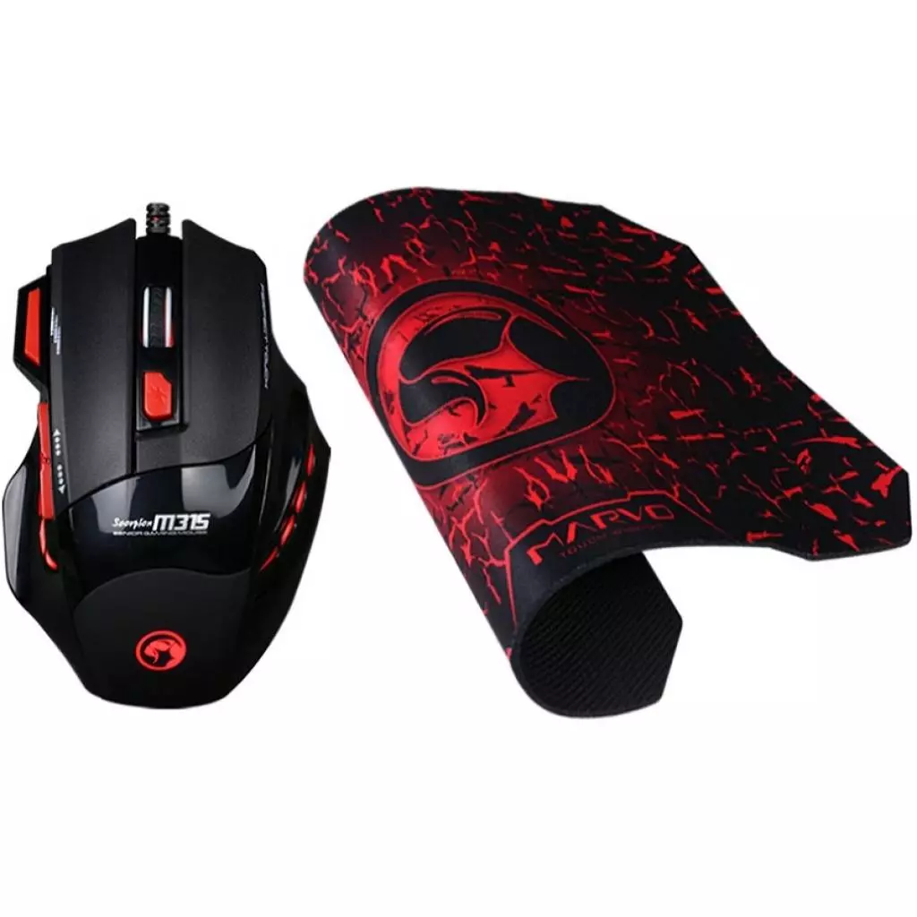 Мышка Marvo M315+G1 USB Black (M315+G1) - 5