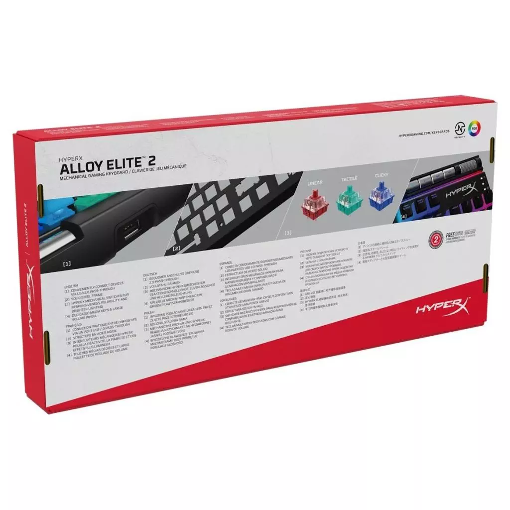 Клавиатура HyperX Alloy Elite 2 (HKBE2X-1X-RU/G) - 6 Клавиатура HyperX Alloy Elite 2 (HKBE2X-1X-RU/G) - 6