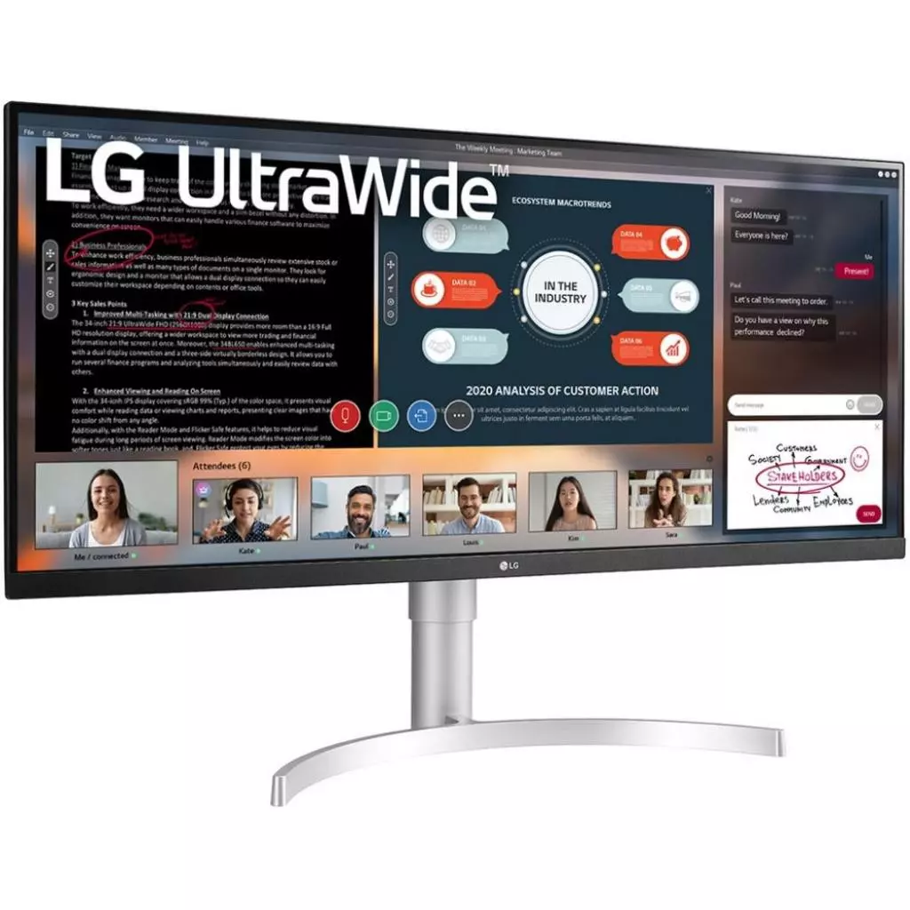 Монитор LG 34WN650-W - 1 Монитор LG 34WN650-W - 1