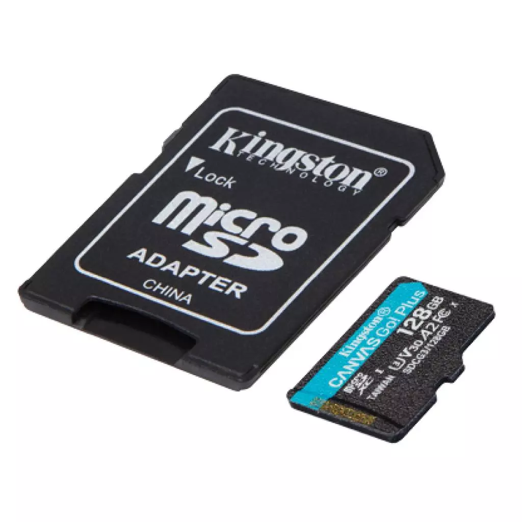 Карта памяти Kingston 128GB microSDXC class 10 UHS-I U3 A2 Canvas Go Plus (SDCG3/128GB) - 1