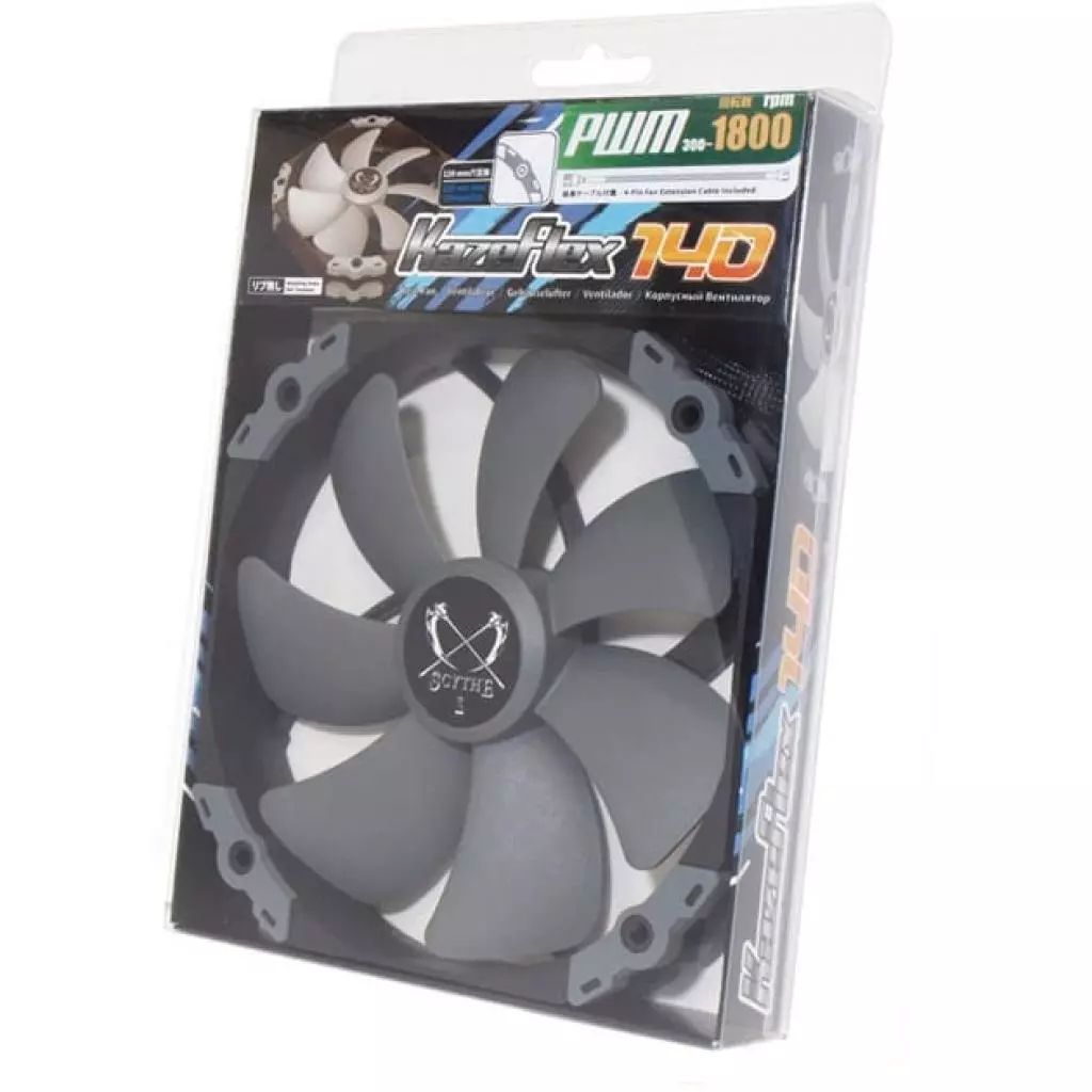 Кулер для корпуса Scythe Kaze Flex 140 mm Round PWM (KF1425FD18-P) - 5 Кулер для корпуса Scythe Kaze Flex 140 mm Round PWM (KF1425FD18-P) - 5