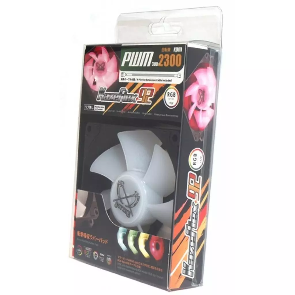 Кулер для корпуса Scythe Kaze Flex 92 mm RGB PWM (KF9225FD23R-P) - 5