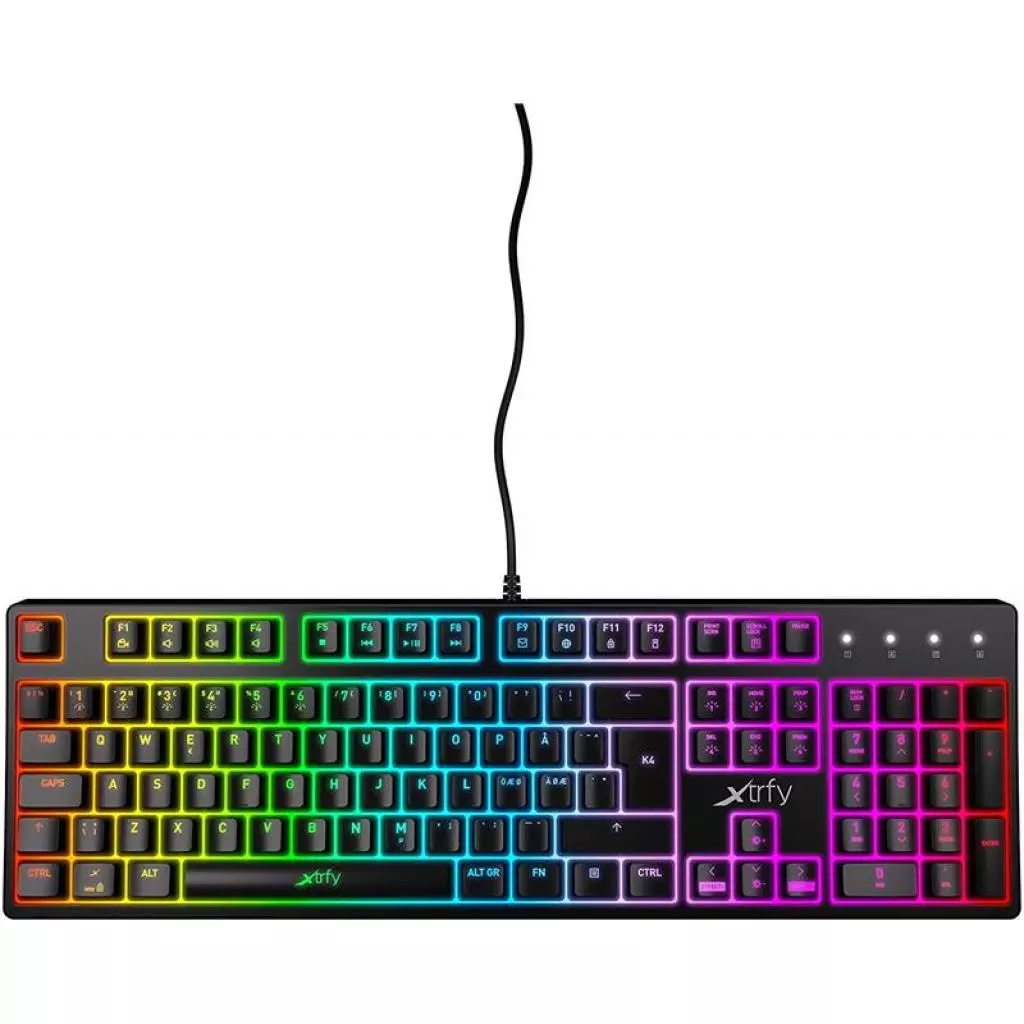 Клавиатура Xtrfy K4 RGB Kailh Red Ukr-Ru Black (XG-K4-RGB-R-UKR) - 1