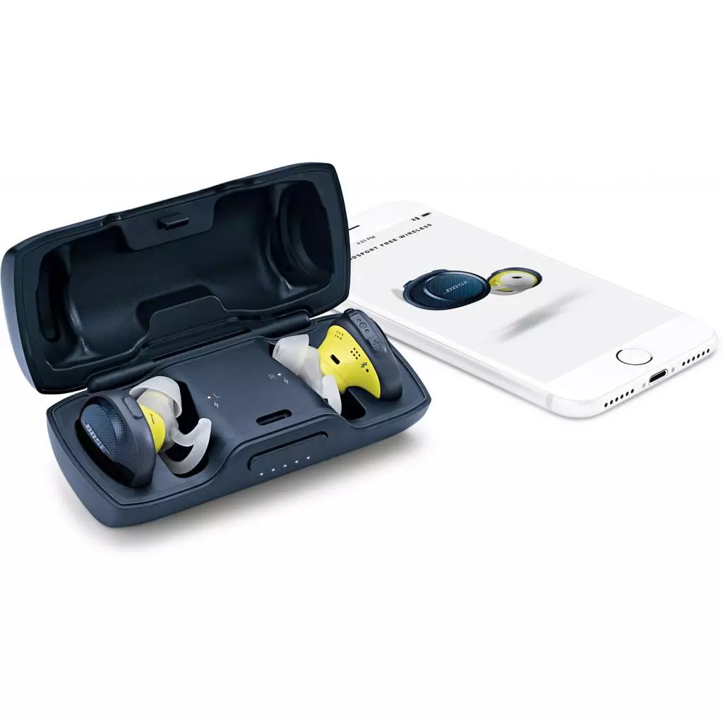 Наушники Bose SoundSport Free Wireless Headphones Blue/Yellow (774373-0020) - 6 Наушники Bose SoundSport Free Wireless Headphones Blue/Yellow (774373-0020) - 6