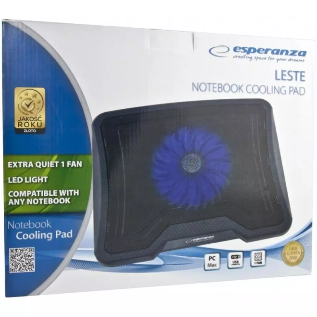 Подставка для ноутбука Esperanza Leste Notebook Cooling Pad all types (EA143) - 1