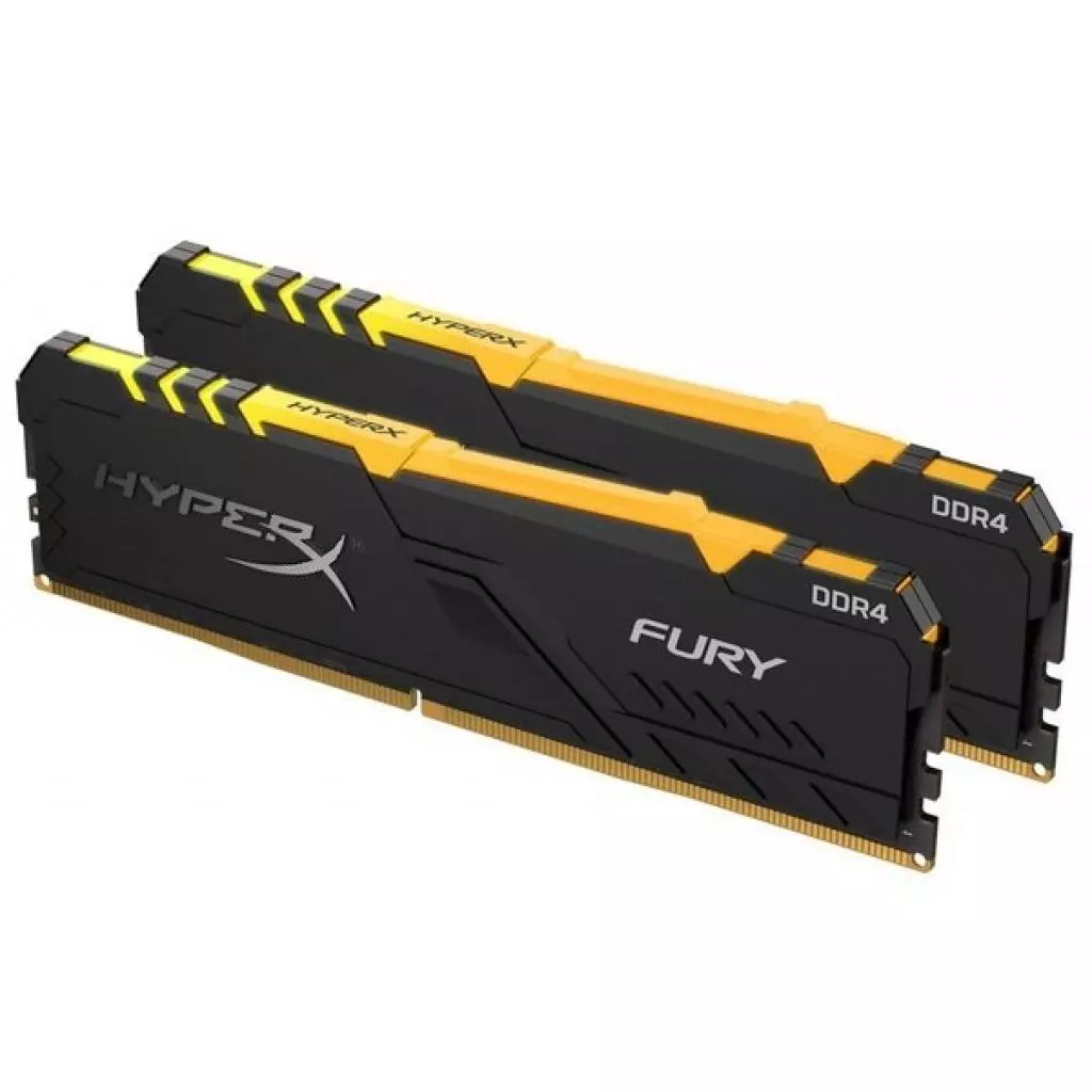 Модуль памяти для компьютера DDR4 64GB (2x32GB) 3200 MHz HyperX Fury RGB Kingston Fury (ex.HyperX) (HX432C16FB3AK2/64) - 1
