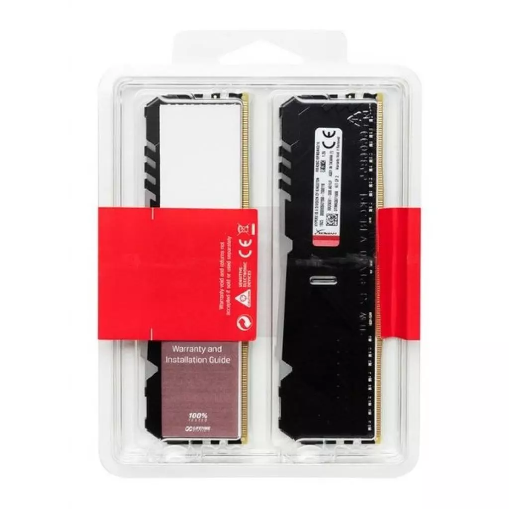 Модуль памяти для компьютера DDR4 64GB (2x32GB) 3200 MHz HyperX Fury RGB Kingston Fury (ex.HyperX) (HX432C16FB3AK2/64) - 3