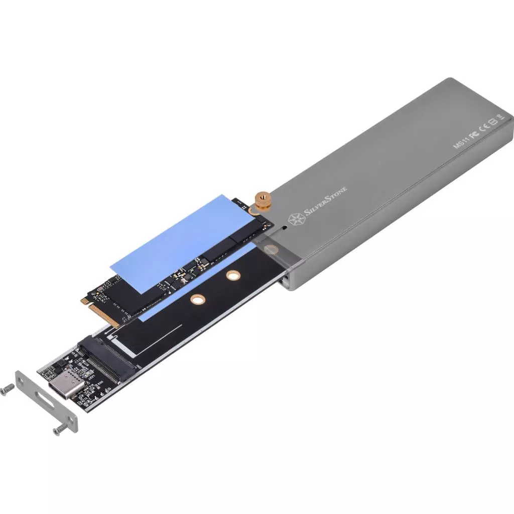 Карман внешний Silver Stone USB 3.1 Gen 2 для SSD NVM Express M.2 SSD (2242/2260/2280) (SST-MS11C) - 3