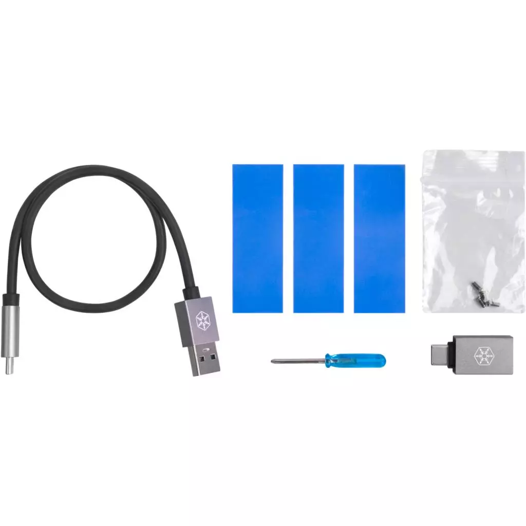 Карман внешний Silver Stone USB 3.1 Gen 2 для SSD NVM Express M.2 SSD (2242/2260/2280) (SST-MS11C) - 6
