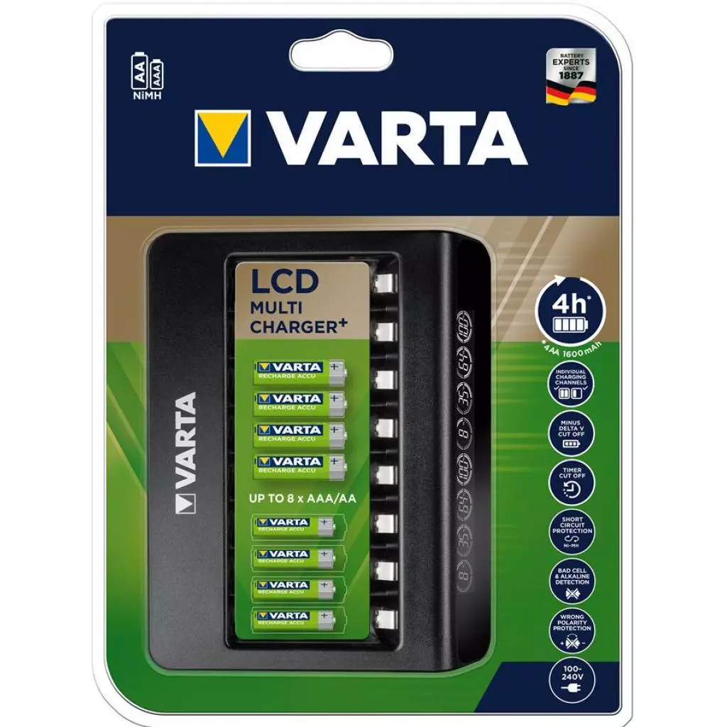 Зарядное устройство для аккумуляторов Varta LCD MULTI CHARGER PLUS (57681101401) - 3