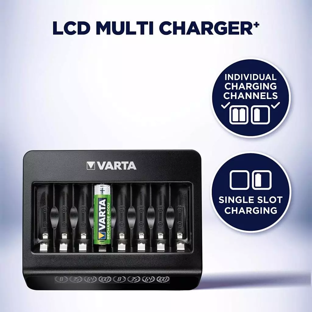 Зарядное устройство для аккумуляторов Varta LCD MULTI CHARGER PLUS (57681101401) - 4