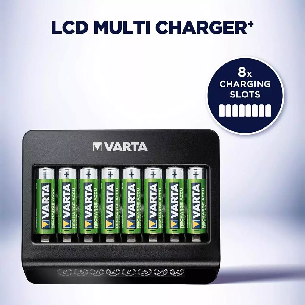 Зарядное устройство для аккумуляторов Varta LCD MULTI CHARGER PLUS (57681101401) - 6