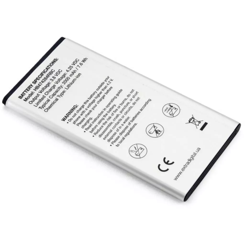 Аккумуляторная батарея для телефона Extradigital Huawei Ascend Y538 HB474284RBC 2000 mAh (BMH6433) - 3