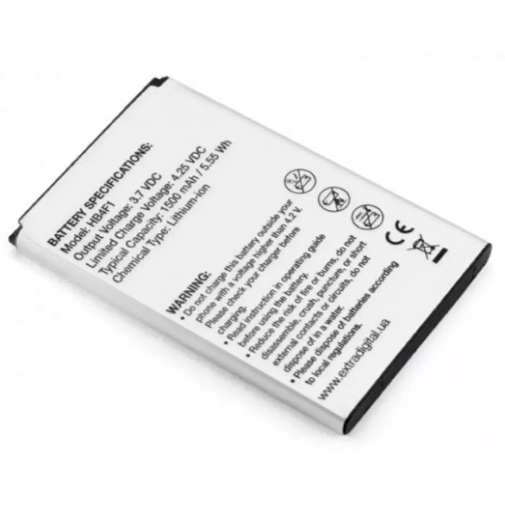 Аккумуляторная батарея для телефона Extradigital Huawei HB4F1 1500 mAh (BMH6434) - 2
