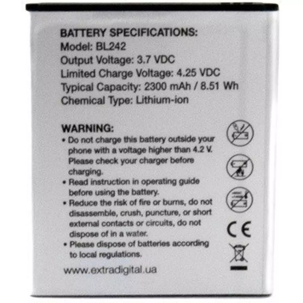 Аккумуляторная батарея для телефона Extradigital Lenovo A6000 (A6-series / A3-series) 2300 mAh (BML6458) - 1 Аккумуляторная батарея для телефона Extradigital Lenovo A6000 (A6-series / A3-series) 2300 mAh (BML6458) - 1