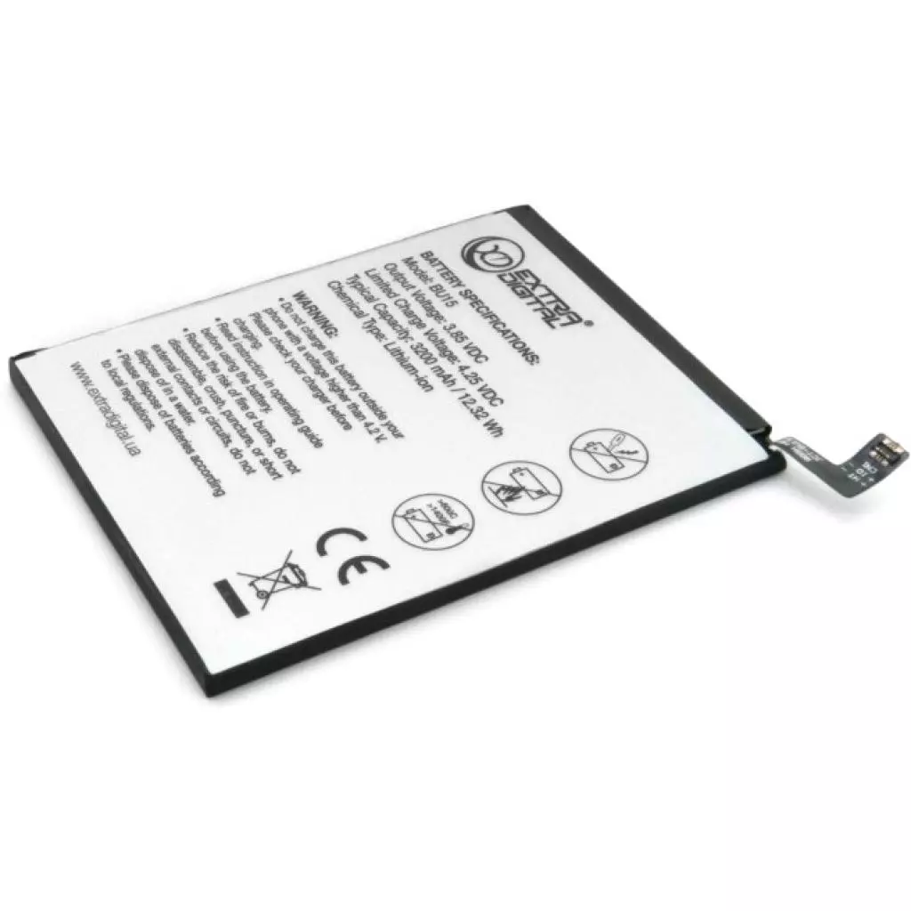 Аккумуляторная батарея для телефона Extradigital Meizu U20 3200 mAh (BMM6469) - 1