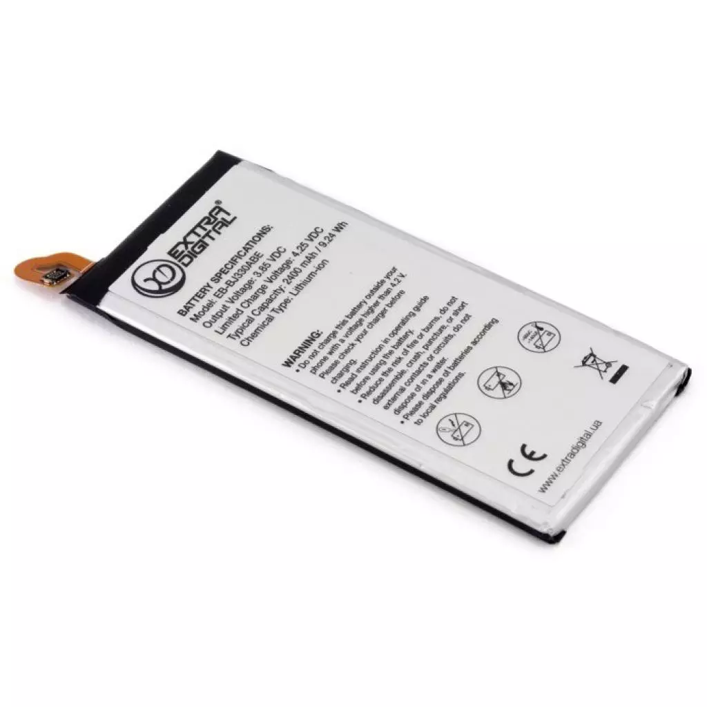 Аккумуляторная батарея для телефона Extradigital Samsung Galaxy J3 2017 (EB-BJ330ABE) 2400 mAh (BMS6426) - 2