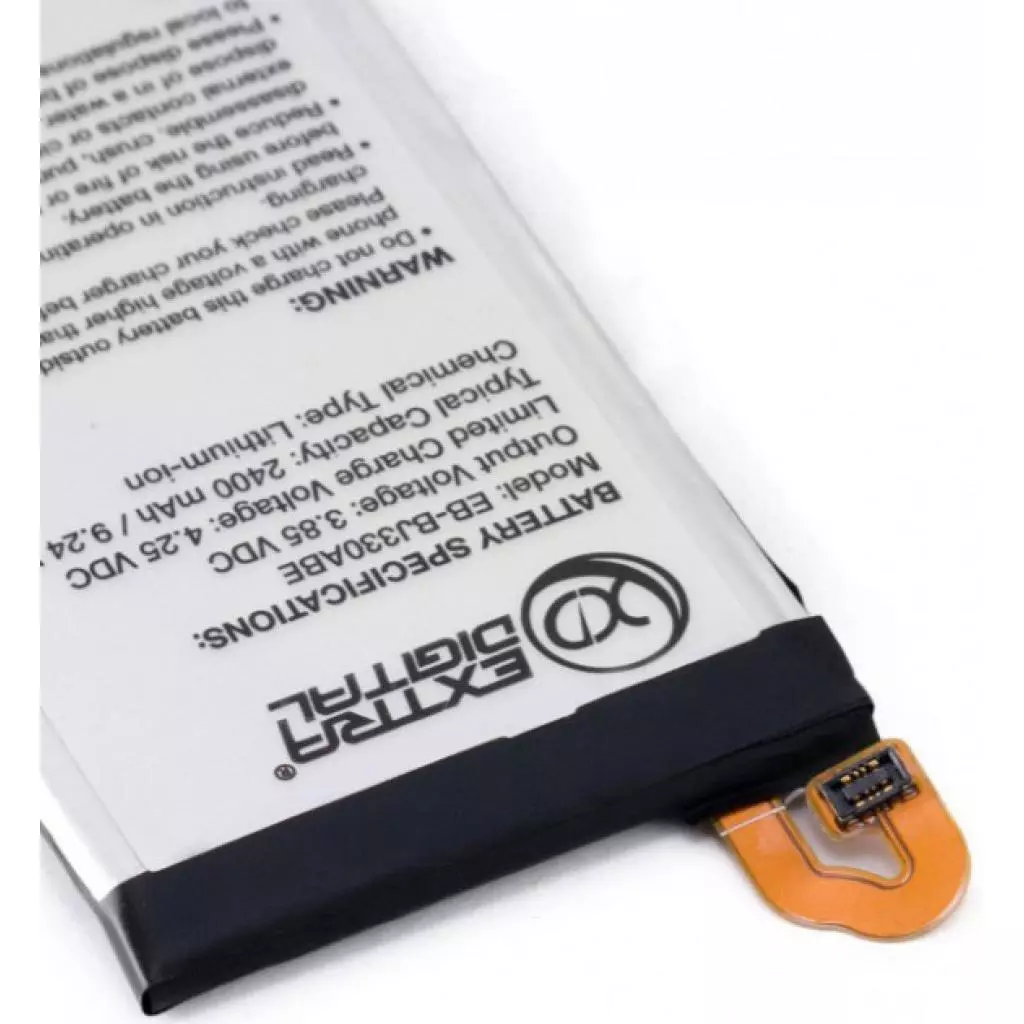 Аккумуляторная батарея для телефона Extradigital Samsung Galaxy J3 2017 (EB-BJ330ABE) 2400 mAh (BMS6426) - 3