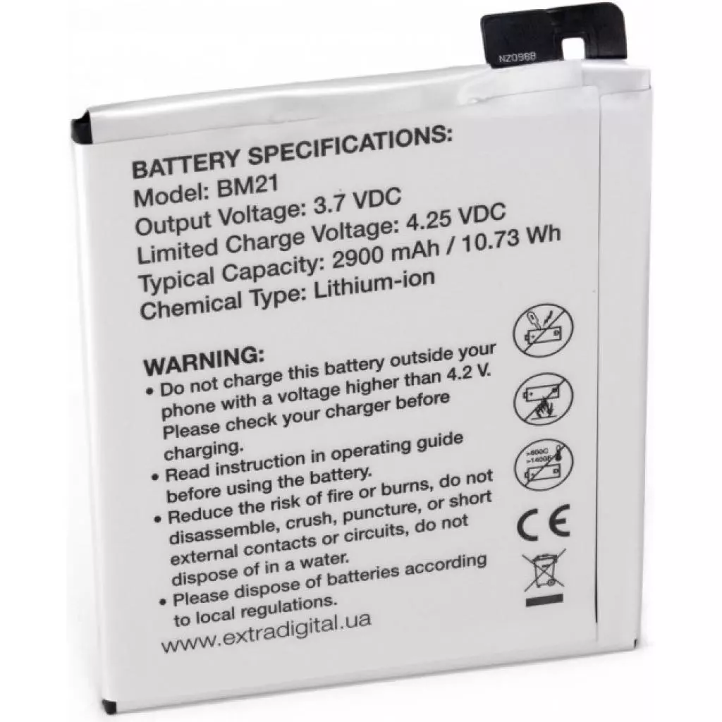 Аккумуляторная батарея для телефона Extradigital Xiaomi Mi Note (BM21) 2900 mAh (BMX6447) - 1