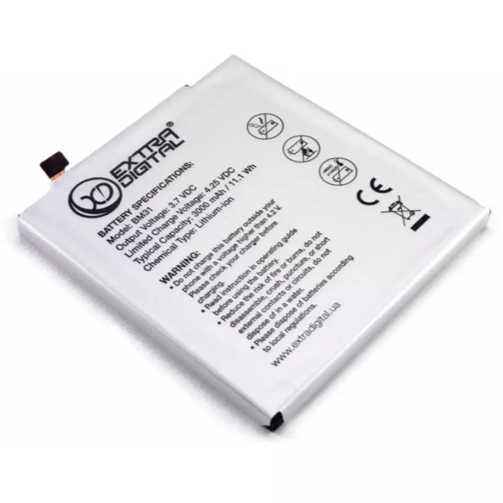 Аккумуляторная батарея для телефона Extradigital Xiaomi Mi3 (BM31) 3000 mAh (BMX6444) - 2 Аккумуляторная батарея для телефона Extradigital Xiaomi Mi3 (BM31) 3000 mAh (BMX6444) - 2