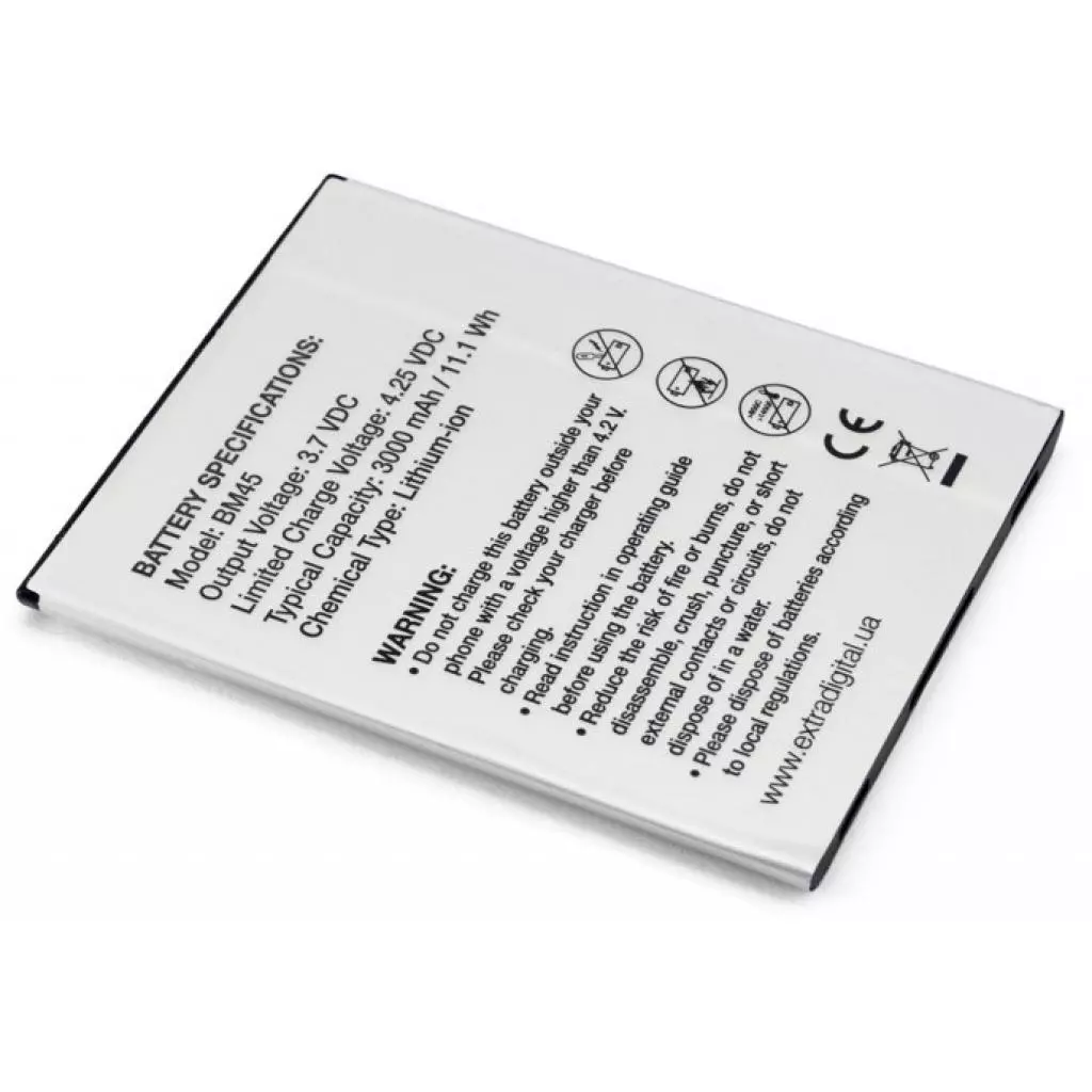 Аккумуляторная батарея для телефона Extradigital Xiaomi Redmi Note 2 (BM45) 3000 mAh (BMX6441) - 3
