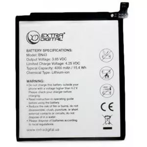 Аккумуляторная батарея для телефона Extradigital Xiaomi Redmi Note 4X / Xiaomi Note 4X (BN43) 4000 mAh (BMR6482)