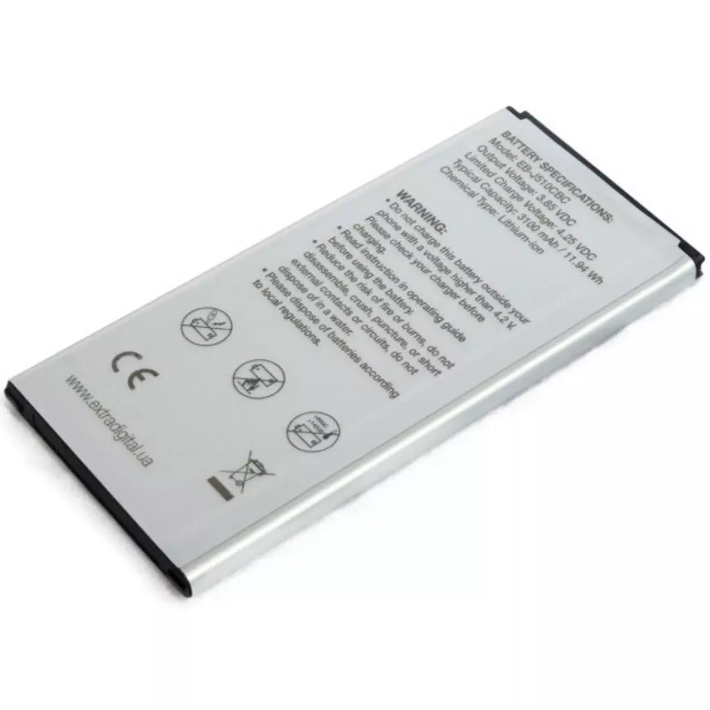 Аккумуляторная батарея для телефона Extradigital Samsung EB-J510CBC, 3100 mAh (BMR6483) - 3