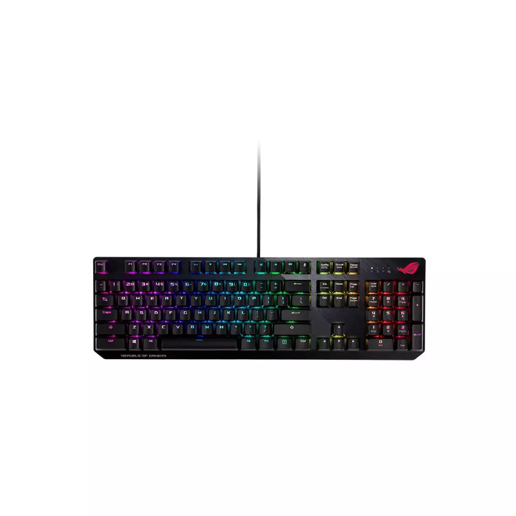 Клавиатура ASUS ROG Strix Scope USB Cherry MX Red Silent RGB Red Ru (90MP0185-B0RA00) - 1 Клавиатура ASUS ROG Strix Scope USB Cherry MX Red Silent RGB Red Ru (90MP0185-B0RA00) - 1