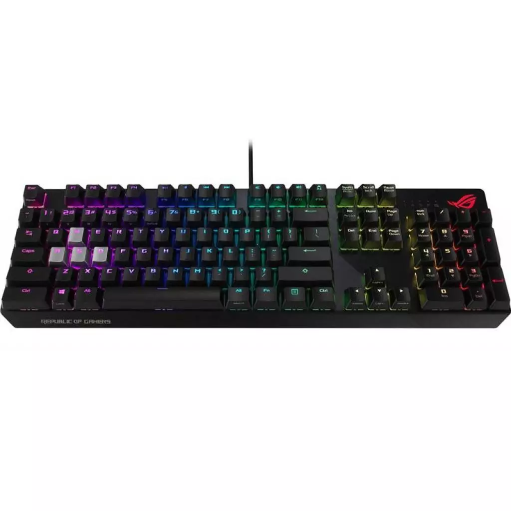 Клавиатура ASUS ROG Strix Scope USB Cherry MX Red Silent RGB Red Ru (90MP0185-B0RA00) - 9 Клавиатура ASUS ROG Strix Scope USB Cherry MX Red Silent RGB Red Ru (90MP0185-B0RA00) - 9