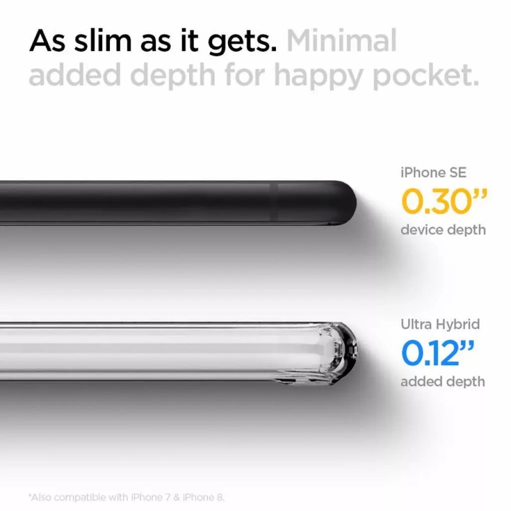 Чехол для моб. телефона Spigen iPhone SE/8/7 Crystal Hybrid, Crystal Clear (ACS00885) - 4 Чехол для моб. телефона Spigen iPhone SE/8/7 Crystal Hybrid, Crystal Clear (ACS00885) - 4