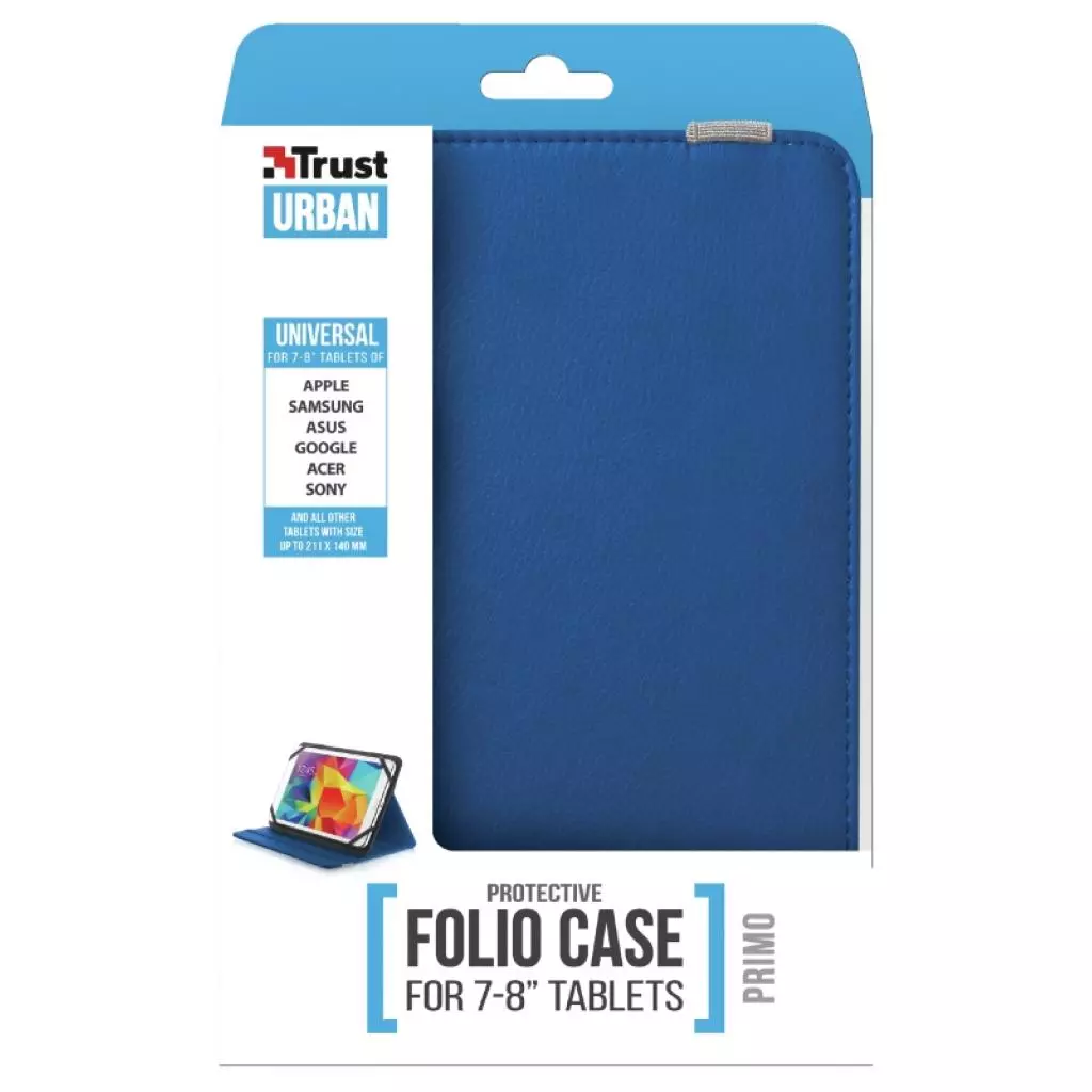 Чехол для планшета Trust Primo Folio Case 7-8"- Blue (20313) - 6 Чехол для планшета Trust Primo Folio Case 7-8"- Blue (20313) - 6