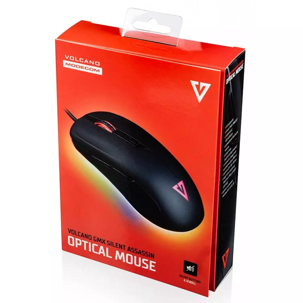 Мышка Modecom Volcano GMX Assassin RGB Silent USB Black (M-MC-GMX-SILENT-ASSASSIN) - 3 Мышка Modecom Volcano GMX Assassin RGB Silent USB Black (M-MC-GMX-SILENT-ASSASSIN) - 3