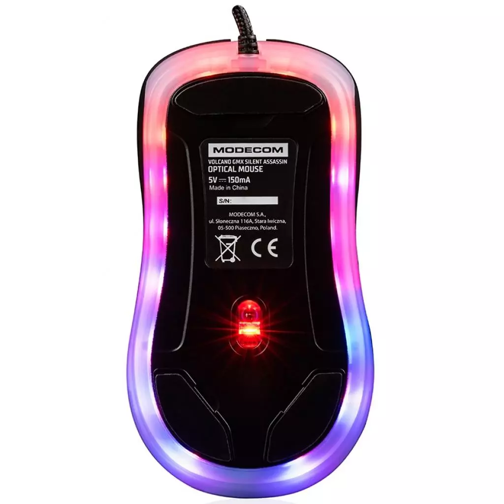 Мышка Modecom Volcano GMX Assassin RGB Silent USB Black (M-MC-GMX-SILENT-ASSASSIN) - 11 Мышка Modecom Volcano GMX Assassin RGB Silent USB Black (M-MC-GMX-SILENT-ASSASSIN) - 11